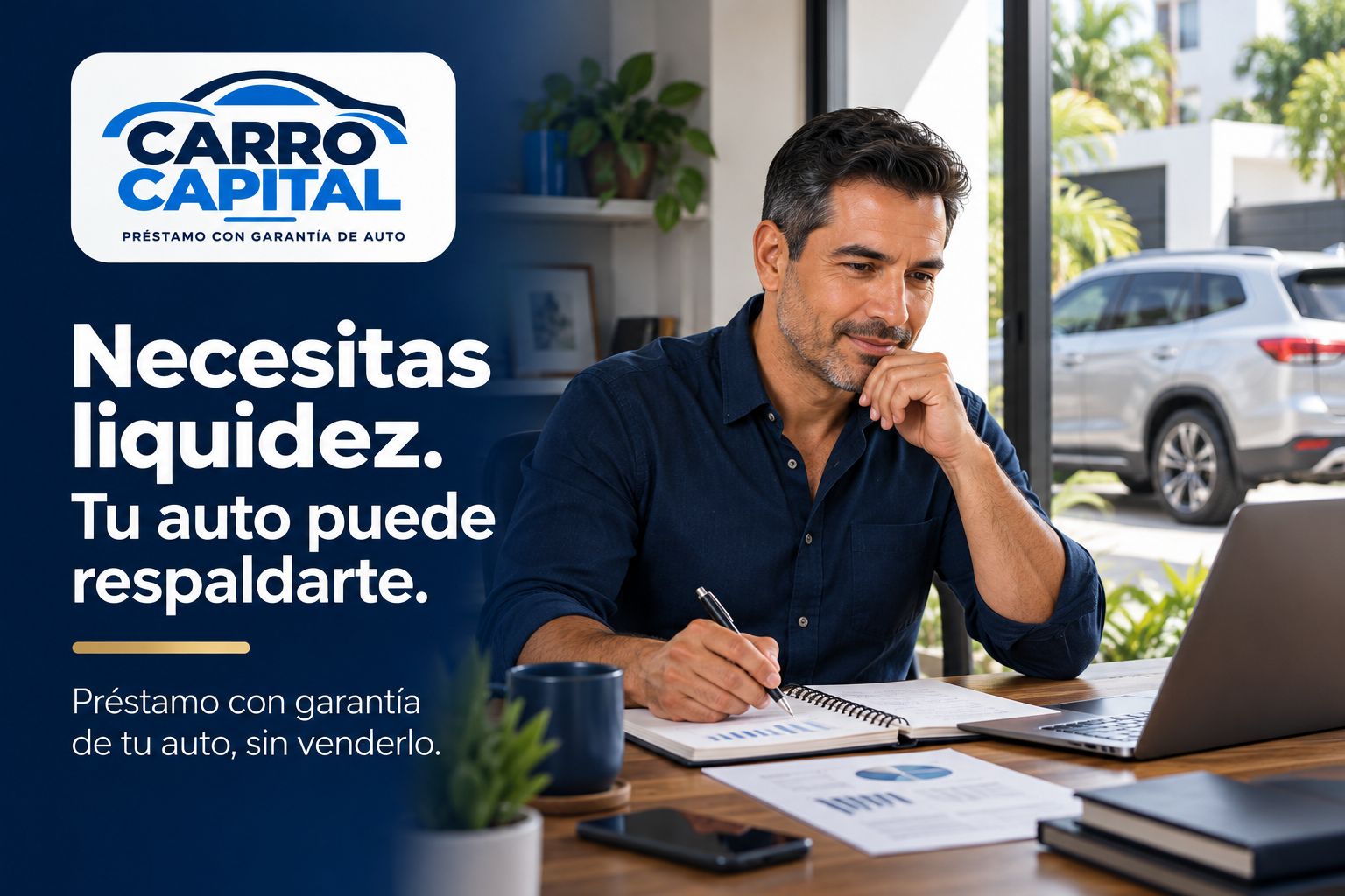 Carro Capital. Necesitas liquidez. Tu auto puede respaldarte. Préstamo con garantía de tu auto, sin venderlo.